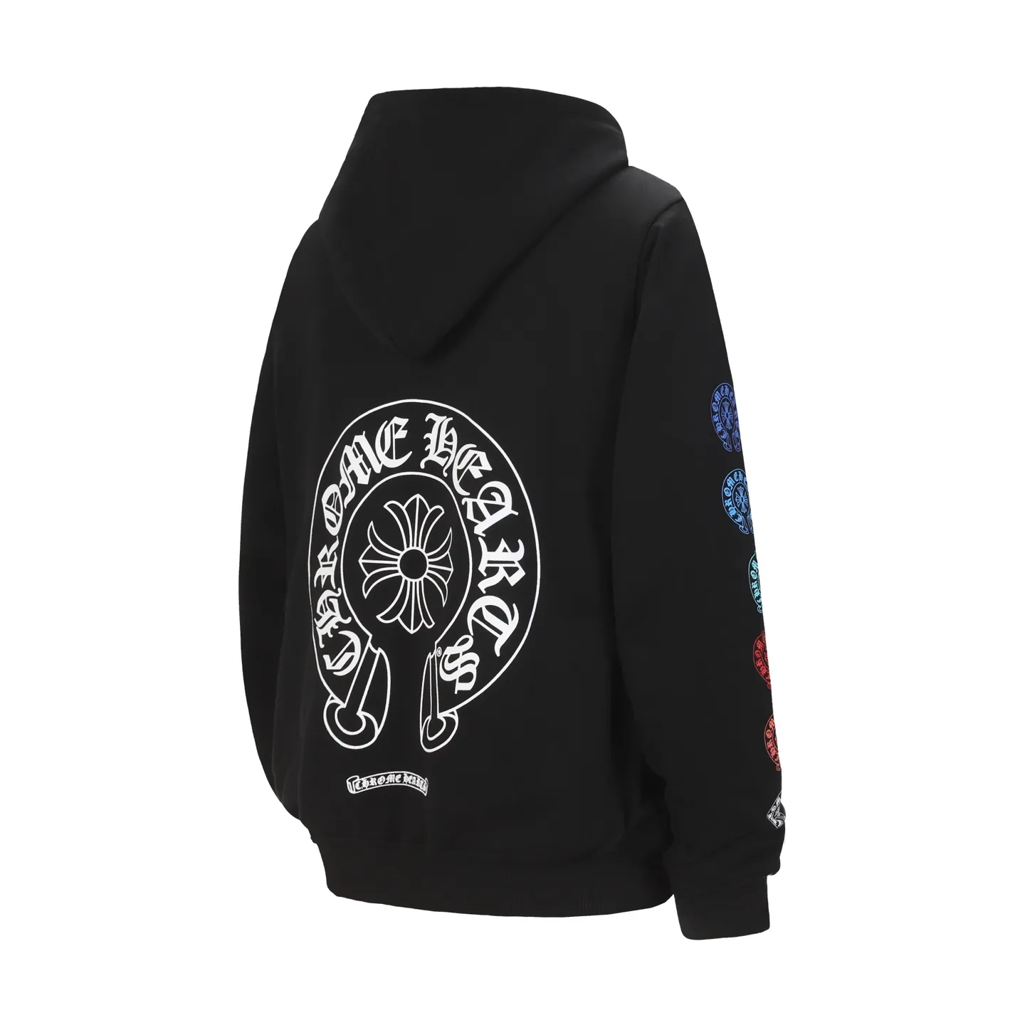 P250 Cross-border model, please do not place an order if you are pursuing quality - Chrome Hearts/Chrome Hearts colorful horseshoe Sanskrit printed zipper sweatshirt cardigan jacket - High weight, high density and high quality. The wool is soft, delicate and skin-friendly. It feels soft and silky. It has excellent warmth and skin-friendly properties. - Custom-woven and dyed, no color difference. No matter the fabric or workmanship details, it beats the ordinary version on the market. - Hardware and zipper accessories are all customized. Full of details. -Colour: black white -Size: S M L XL